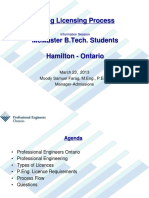 McMaster Hamilton March 23 2013 - P Eng Process