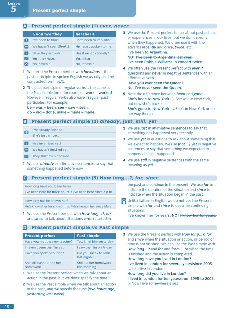 Present Perfect Vs Past Simple PDF | PDF | Morphology | Cognitive Science