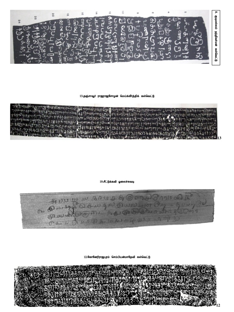 Inscriptions in Old Tamil | PDF