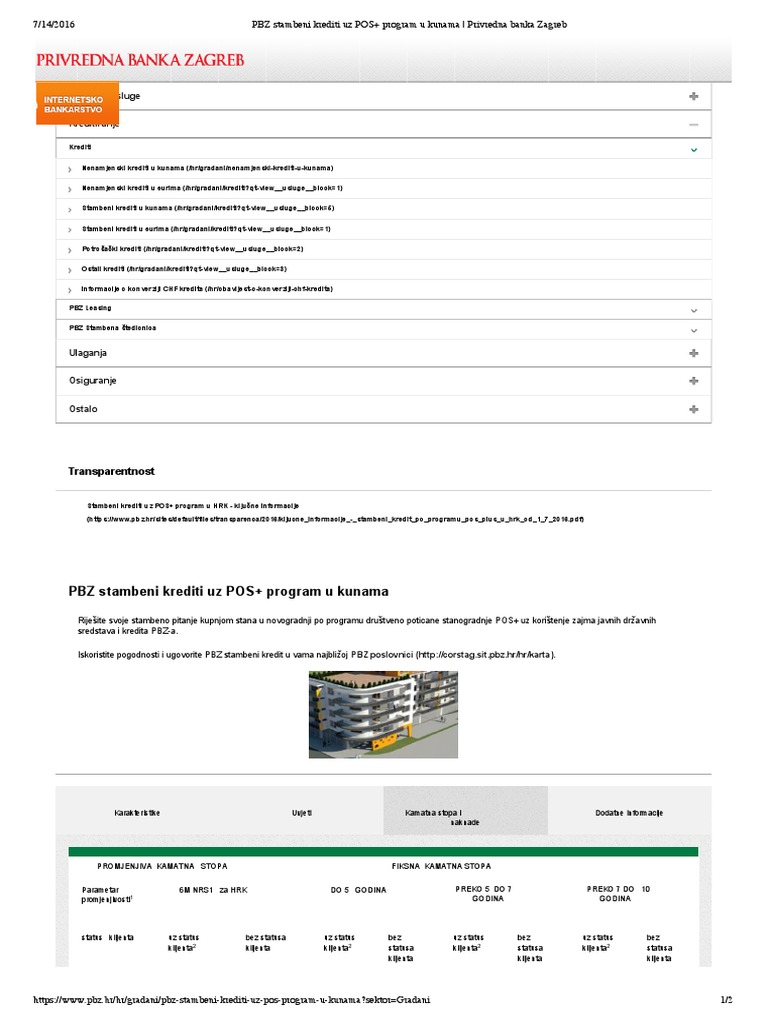 PBZ Stambeni Krediti Uz POS  Program U Kunama - Privredna Banka Zagreb ...