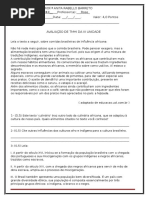 Avaliação de TMHI- 7 º Ano a- III Unidade