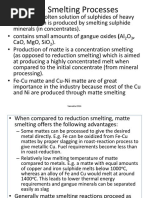 Matte Smelting Processes