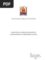 A Rel Evan CIA Da Pregacao Expositica e Cristocentrica No Ministerio-pastoral