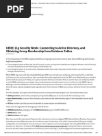 OBIEE 11g Security Week _ Connecting to Active Directory, And Obtaining Group Membership From Database Tables