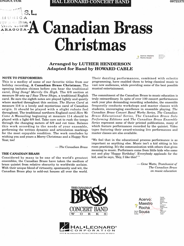 Canadian Brass Christmas PDF PDF