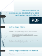 Temas selectos de antropología sociocultural para residentes de psiquiatría