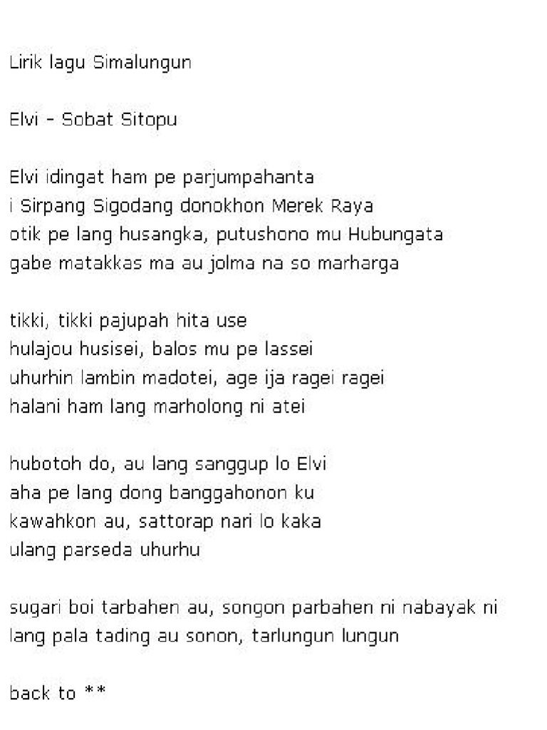 Lagu Simalungun Elvi