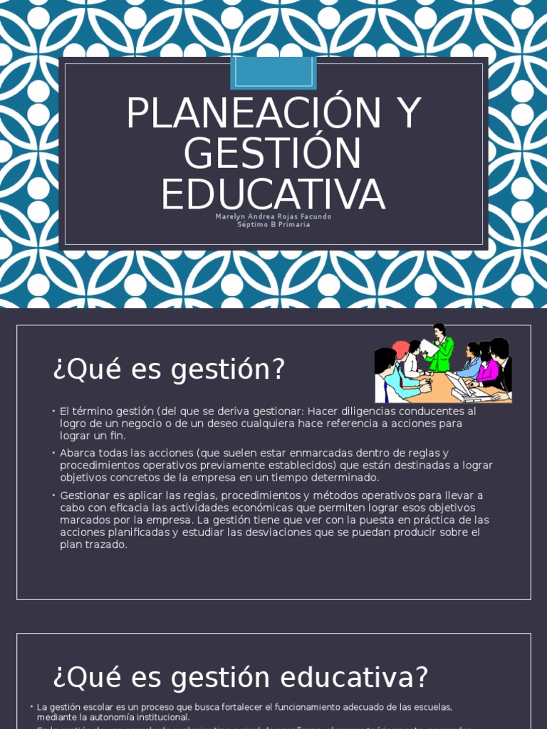 Gestión y Planeación Educativa | PDF | Planificación | Cognición