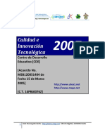 Calidad e Innovación Tecnologica PDF