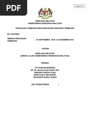Templet Perjanjian Tambahan Peluasan Rmt Edited Pdf