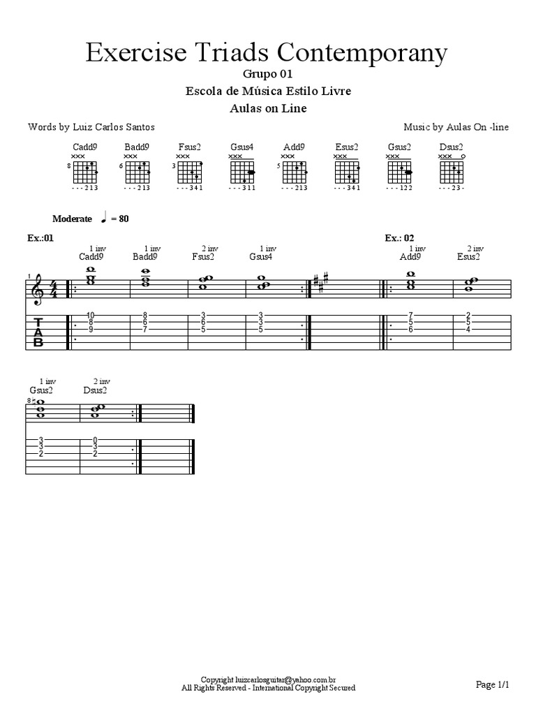Exercise Triads Contemporany | PDF