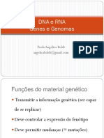 Aula 01 DNA, RNA, História Da Genética. Genomas.