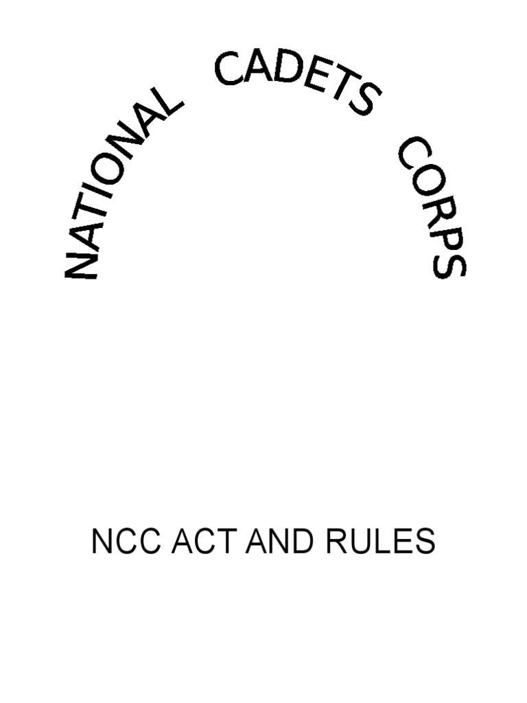 NCC Act and Rules | PDF | Science & Mathematics