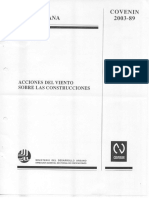 Acciones Del Viento Contra Edificaciones Covenin 2003-89