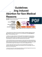 Ethical Guidelines Regarding Induced Abortion For Non