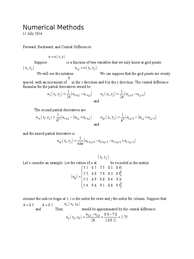 Numerical Methods 1 | PDF | Teaching Methods & Materials