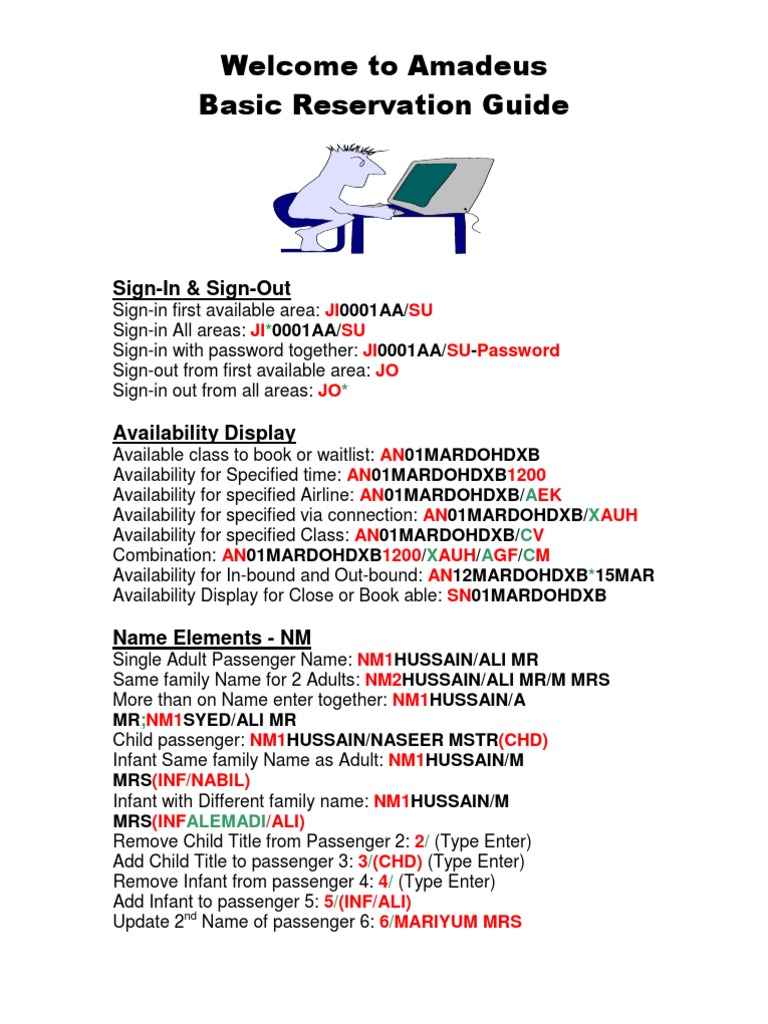 Basic Amadeus Short Note | PDF | Frequent Flyer Program | Airlines