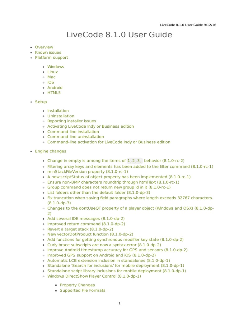 New LiveCode User Guide: Version 2016 8.1 | PDF | File Transfer ...