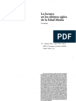 Saenger - La Lectura en Los Últimos Siglos de La Edad Media PDF
