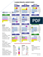 2016 Academic Calendar (Term Dates) - University Students: JANUARY 2016 March July November