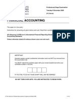 Financial Accounting December 2009 Exam Paper