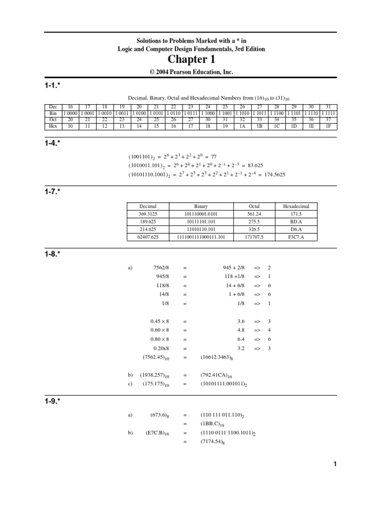 Logic and Computer Design M Mano Sol | PDF | Computer Engineering ...