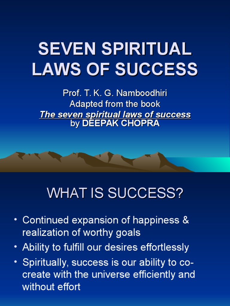sevenspirituallawsofsuccess12154419700831508.ppt Consciousness Karma