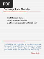 Exchange Rate Theories: Prof Mahesh Kumar Amity Business School