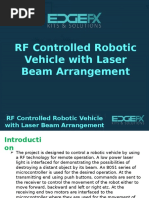 RF Controlled Robotic Vehicle With Laser Beam Arrangement