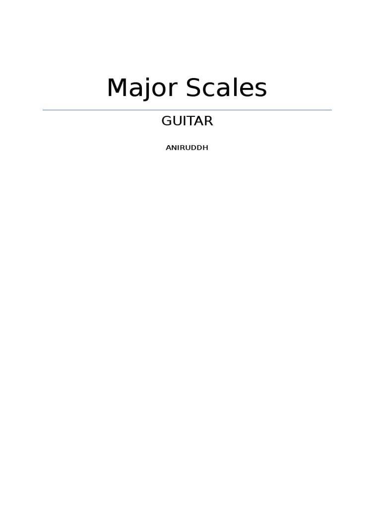 Major Scales Guitar PDF