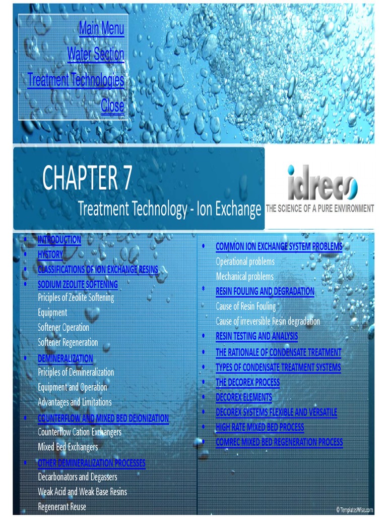 Ion Exchange Water Treatment Overview | PDF | Ion Exchange | Ion