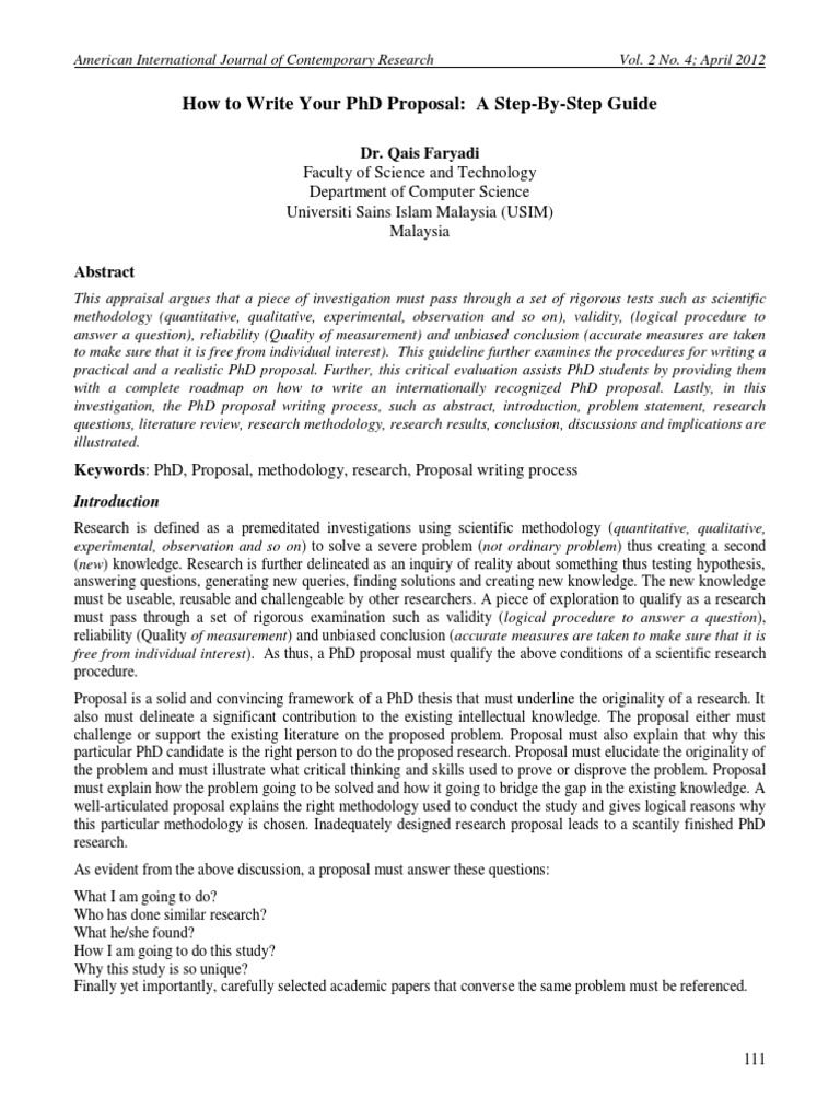 Student research proposal example pdf image