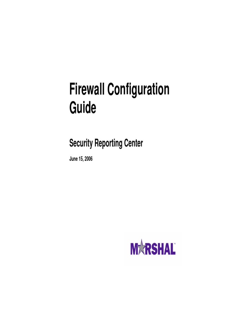 Firewall Configuration Guide: Security Reporting Center | PDF ...