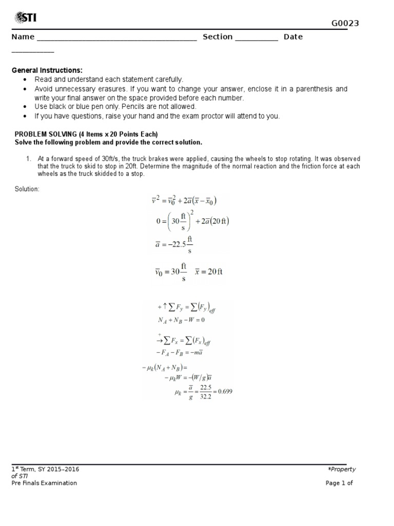 Engineering Mechanics Midterm Exam | PDF | Force | Physical Phenomena