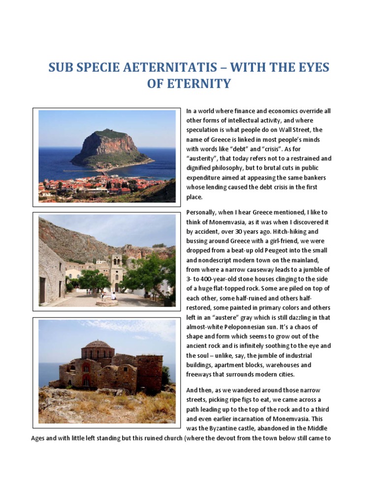 Sub Specie Aeternitatis - With The Eyes of Eternity | PDF