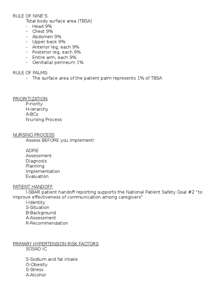 Nclex Mnemonic Epidemiology Diseases And Disorders