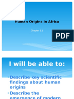 1.1 Human Origins in Africa