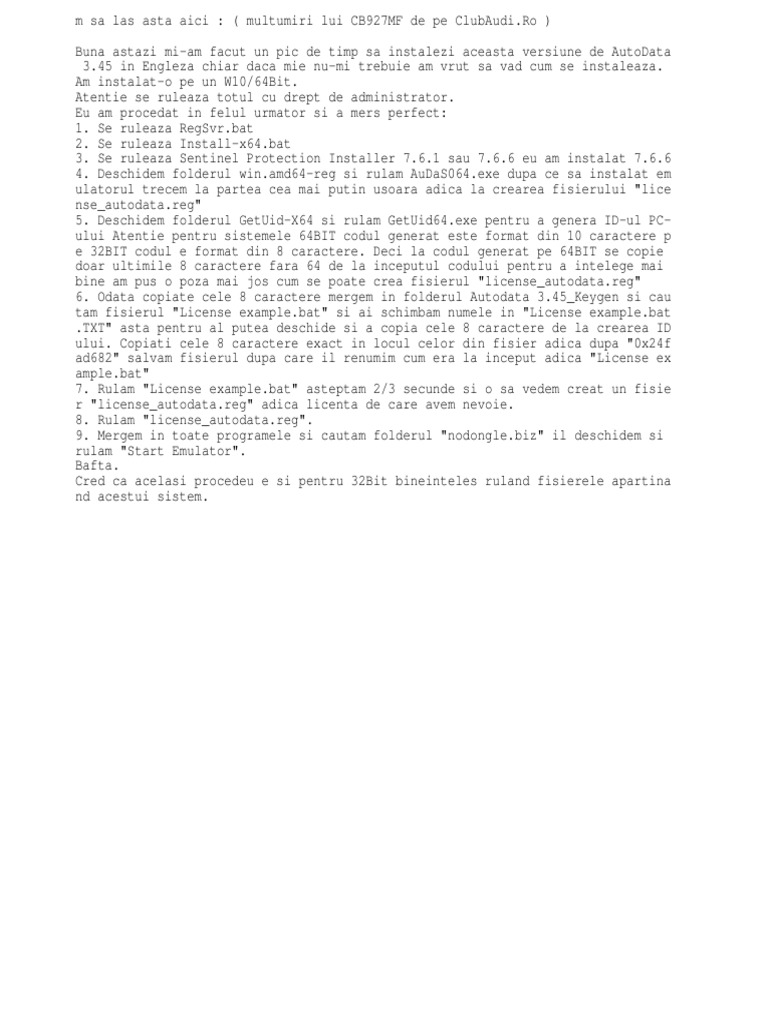 Instalatie FILELIST | PDF
