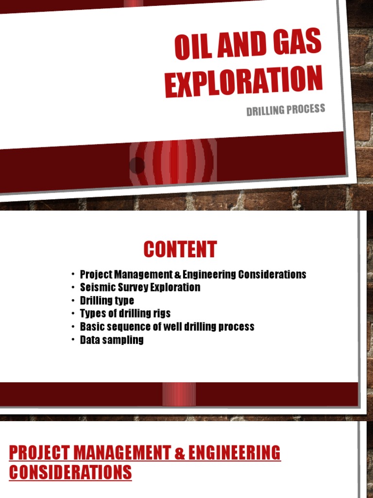 Oil and Gas Exploration Drilling Process | PDF | Oil Well | Reflection ...