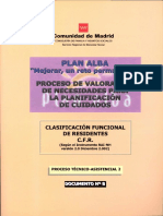 Proceso de Valoracion de Necesidades para La, Planificacion de Cuidados. Comunidad de Madrid