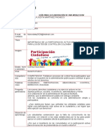 Importancia de La Participación Activa de La Ciudadanía para Los Entes de Control en Colombia