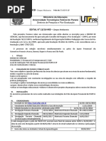 edital Para inscrições