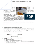 Determinación de calcio y magnesio en agua por complejo-EDTA