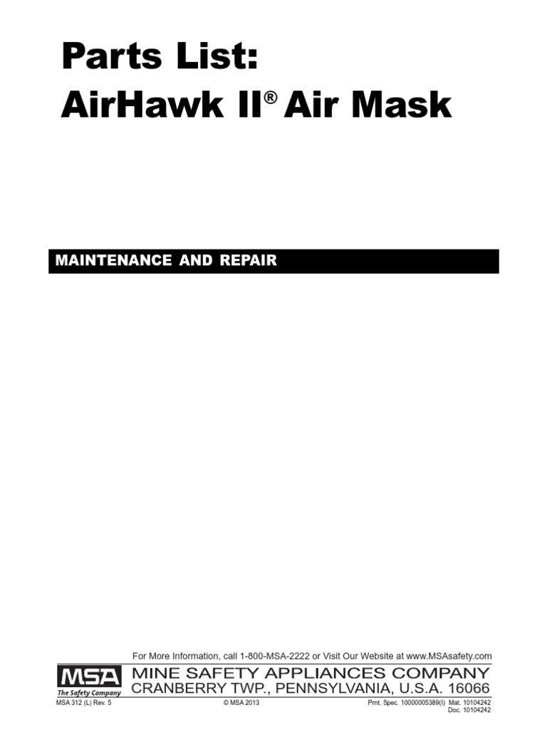 AirHawk II Parts List EN PDF PDF Business Leisure