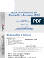 Short introduction into CSL
