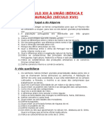 DO SÉCULO XIII À UNIÃO IBÉRICA E RESTAURAÇÃO.docx