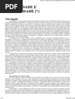 INGOLD. Humanidade e Animalidade