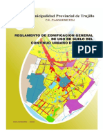 Reglamento de Zonificación General de Uso de Suelo Del Continuo Urbano de Trujillo PDF