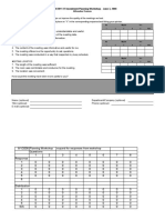 Meeting Evaluation Form