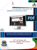 5 Day Intranet For Corporate Communications..